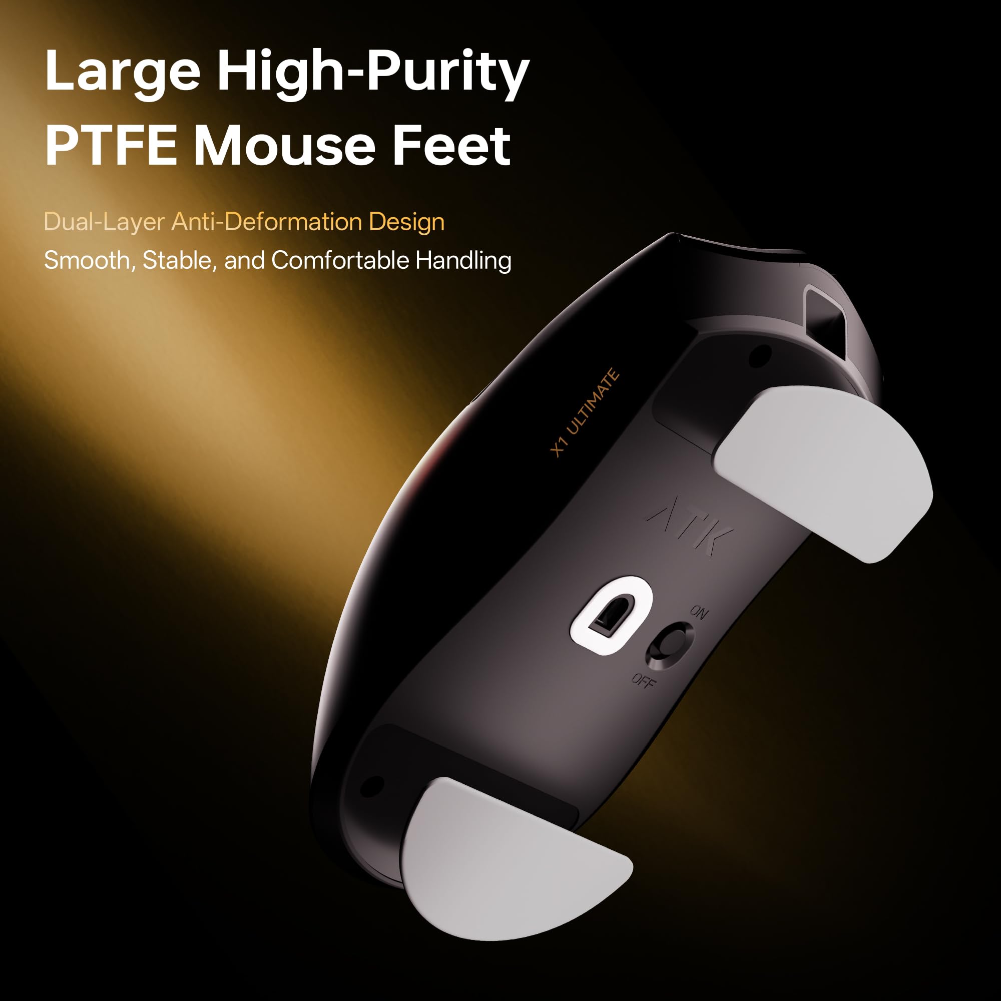ATK X1 Air Ultimate Gaming-Maus, kabellos, PAW3950 Ultra, 8K Hz - wei?