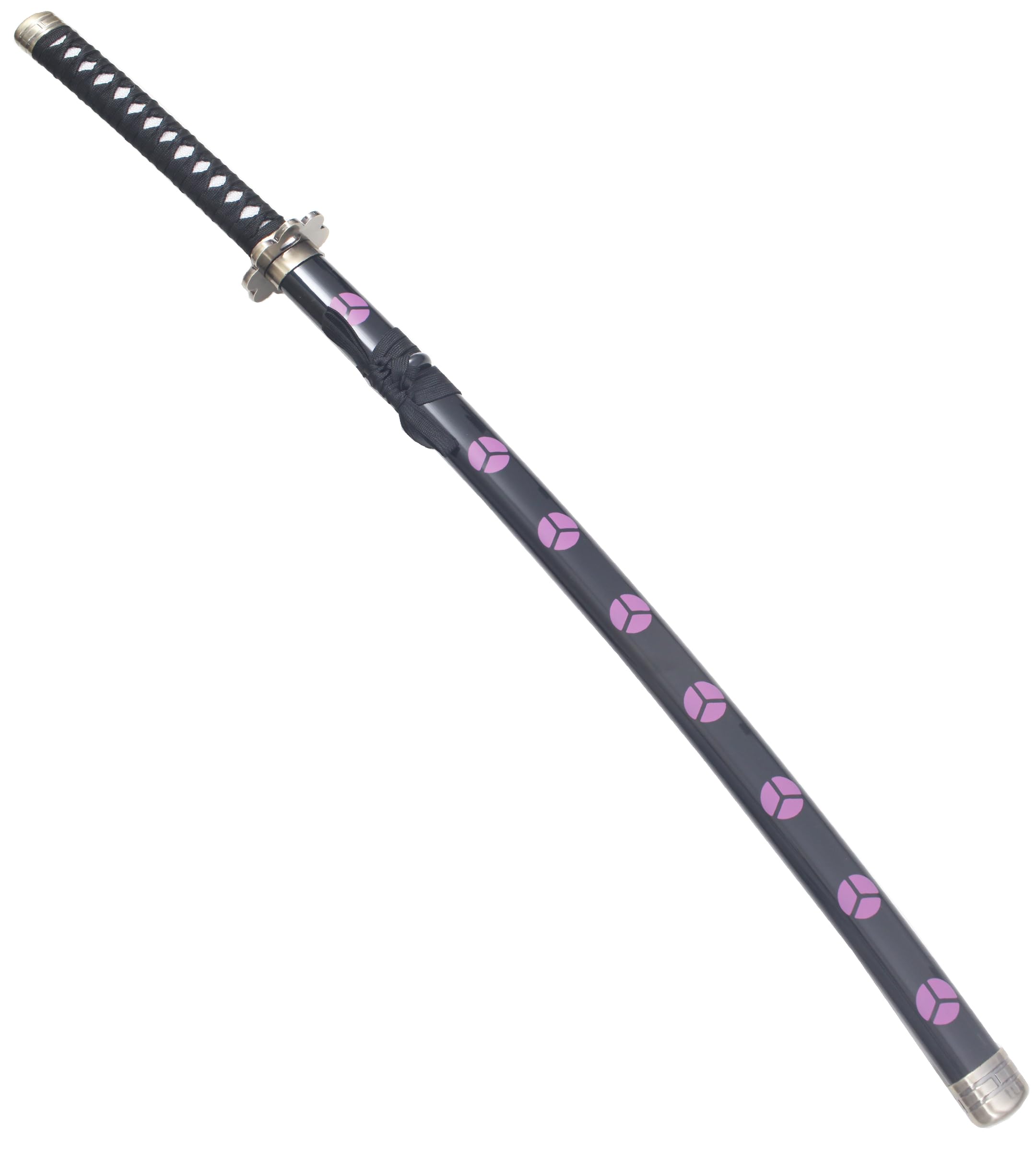 One Piece Katana en Bois Zoro Shusui Replique Epee Sabre Ceinturon Noir