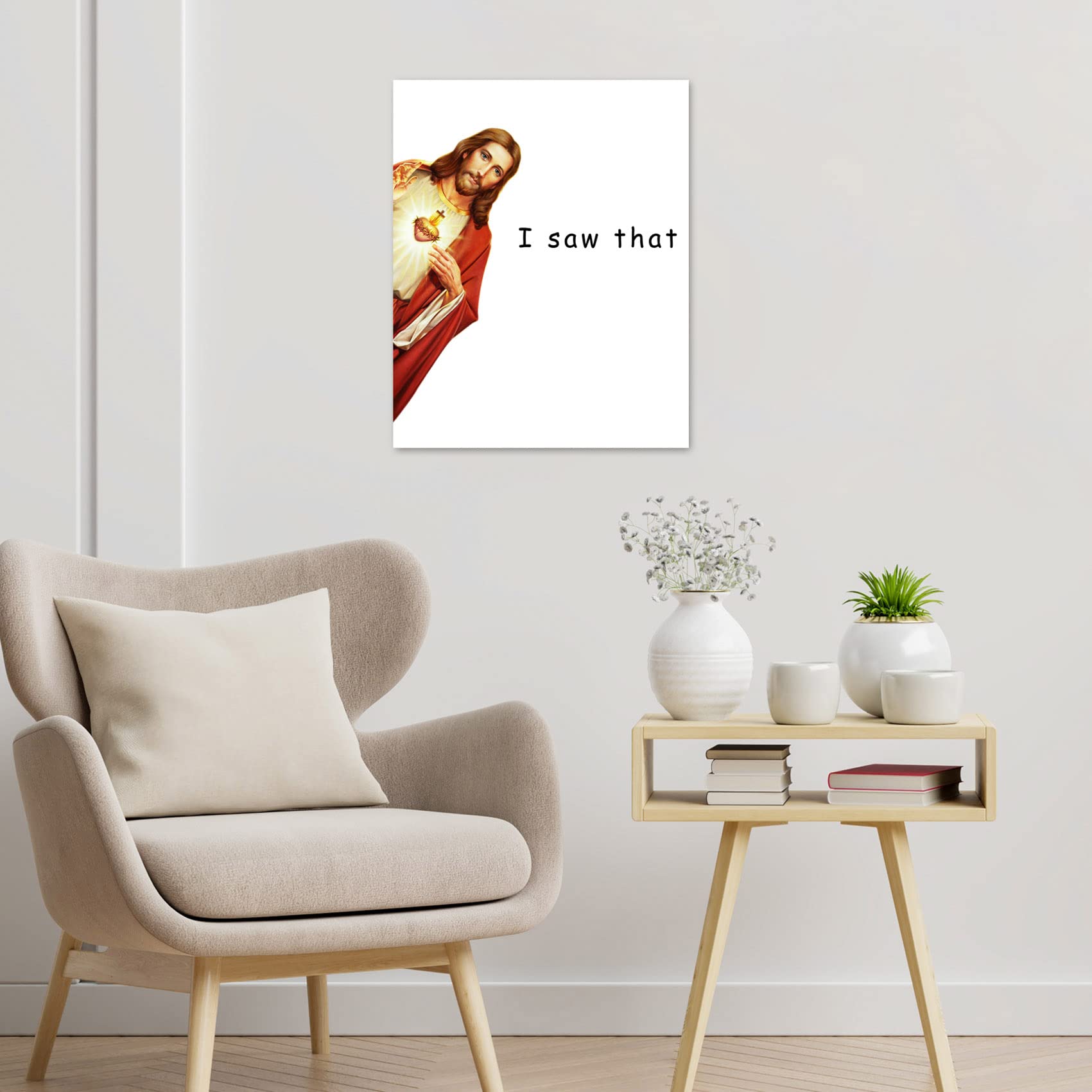 LSXARTQQ Set 3 Quadri Su Tela Cristiani Con Versetti Biblici, Stile Boho, 40x61 Cm, Opere D'arte Religiose Con Gesù, Pronte Da Appendere