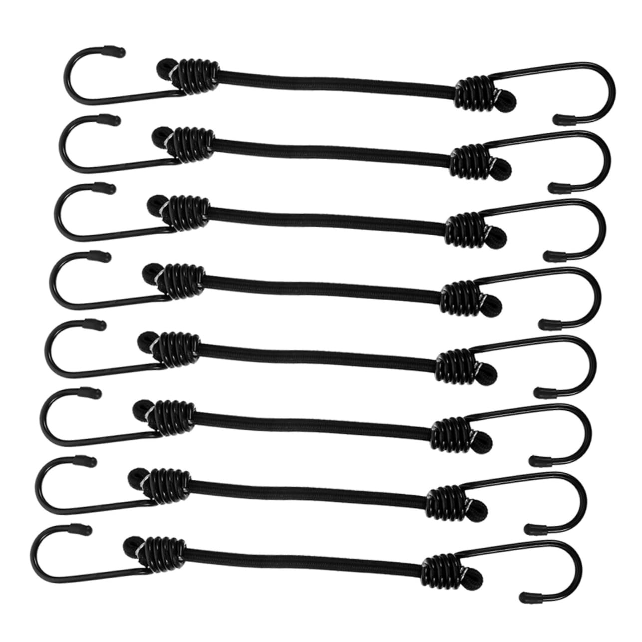 GANAZONO Motorcycle Bike Tie Down Straps 8pcs Bungee Cords Hooks Elastic Straps for Cargo and Luggage Easy Install Binding Belts for Travel