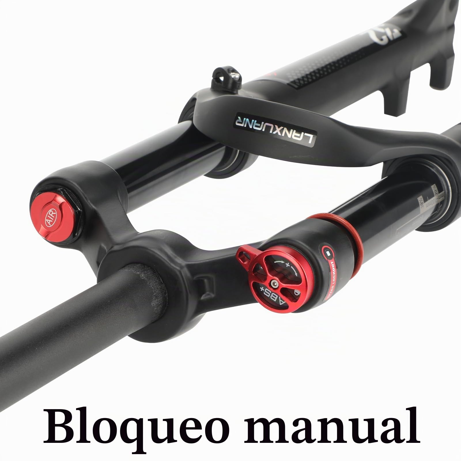 Horquilla de Bicicleta de montaña de 26/27.5/29 Pulgadas con Ajuste de Rebote,Recorrido de 100mm,Eje de 9mm,Freno de Disco