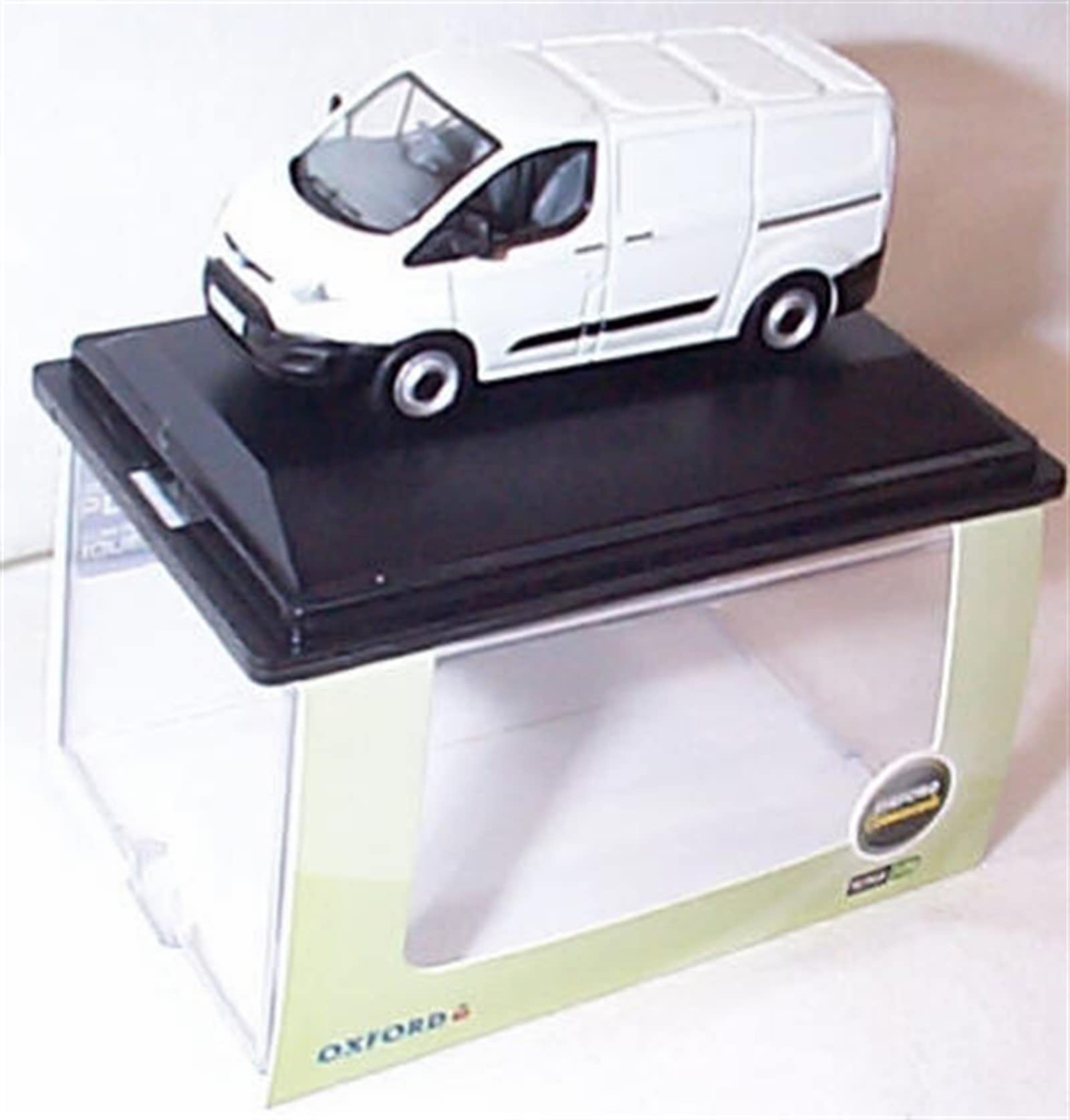 Oxford F0RD Transit Custom white Van Vehicle 1:76 railway scale diecast model