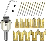 SOCOJE 24PCS Wooden Bead Maker Beads Drill Bit, 6-25mm Ball Blade Milling Cutter Set Kit Drill Wood Electric Beads Tools Maker Bit Carbide Woodworking