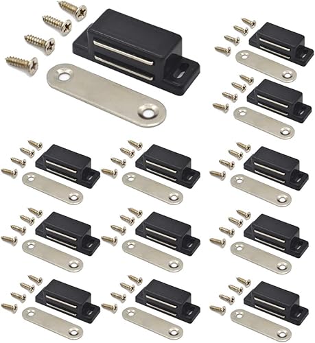 Pestillo magnético para gabinete, ideal para puertas de gabinete, armarios, cajones y persianas, cierre magnético para gabinete, fácil de instalar,