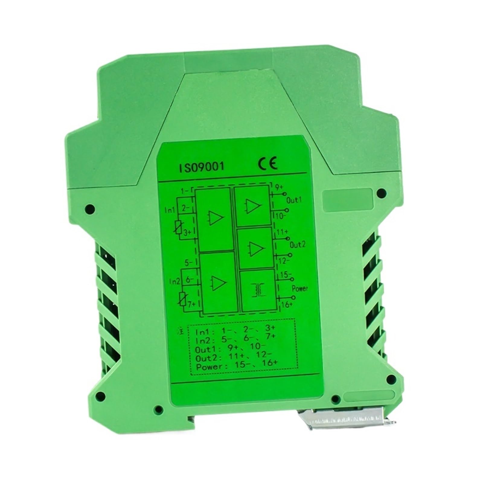 Sensore di Temperatura PT100 DC 24V 1 in 1 out Trasmettitore di Temperatura 4-20mA a 0-10V Convertitore di Temperatura a Bassa Temperatura(4-20MA_0-100C_24V DC)