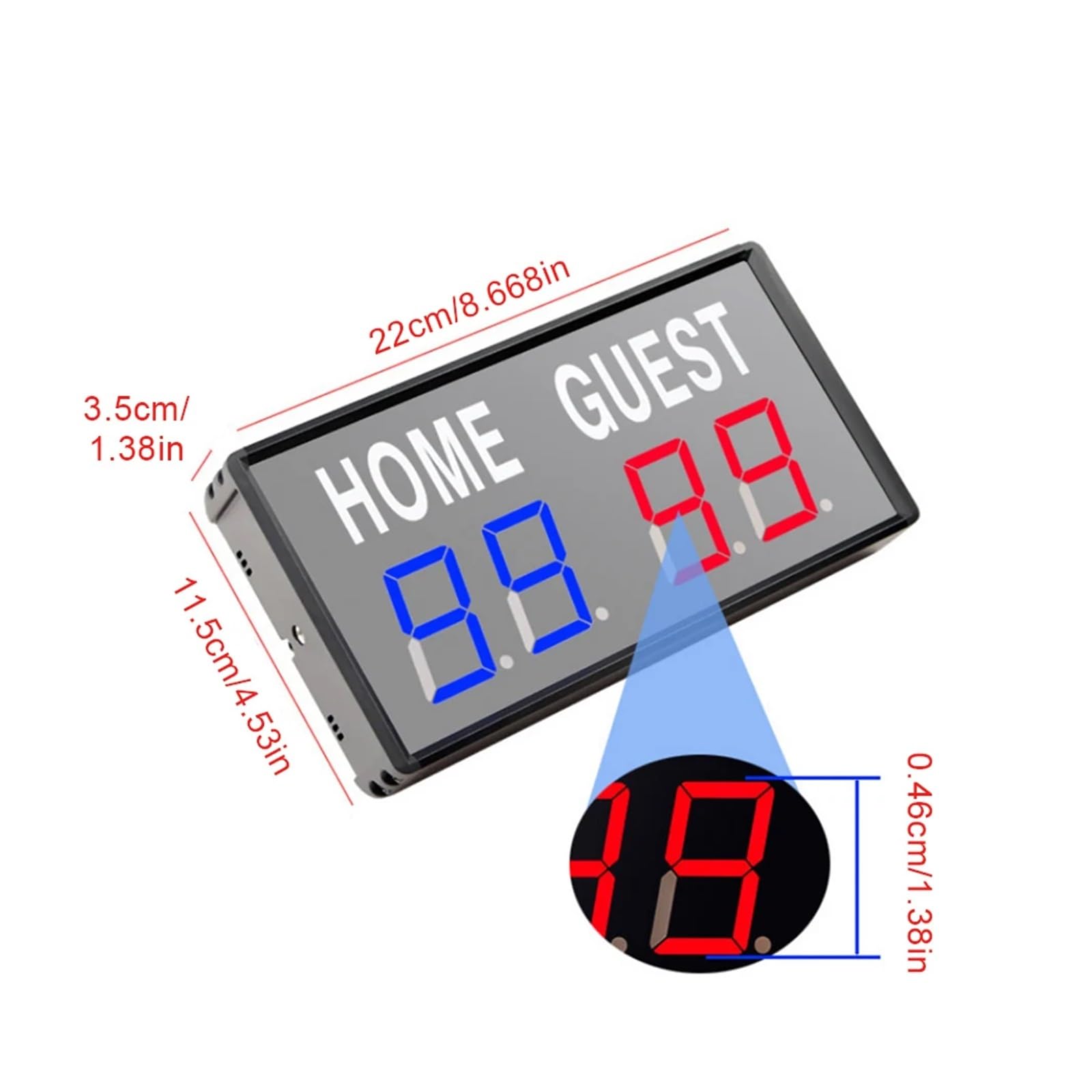 Tabellone segnapunti elettronico a LED a 4 cifre con Telecomando for Basket, Ping Pong, for Tennis, punteggio