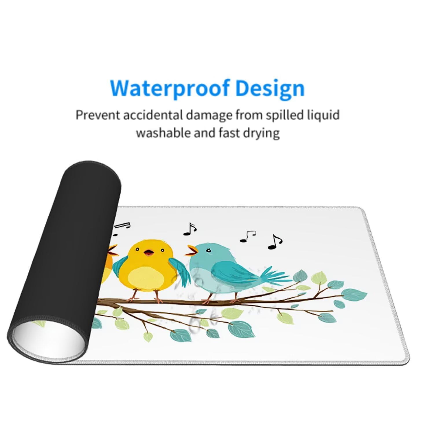 Abstrakcyjna podkładka pod mysz pod mysz pod mysz do gier XXL 1400 x 600 x 3 mm podkładka pod mysz gumowa ptak duża podkładka pod rękę gracz akcesoria wodoodporne PC, do klawiatury laptopa w-7572