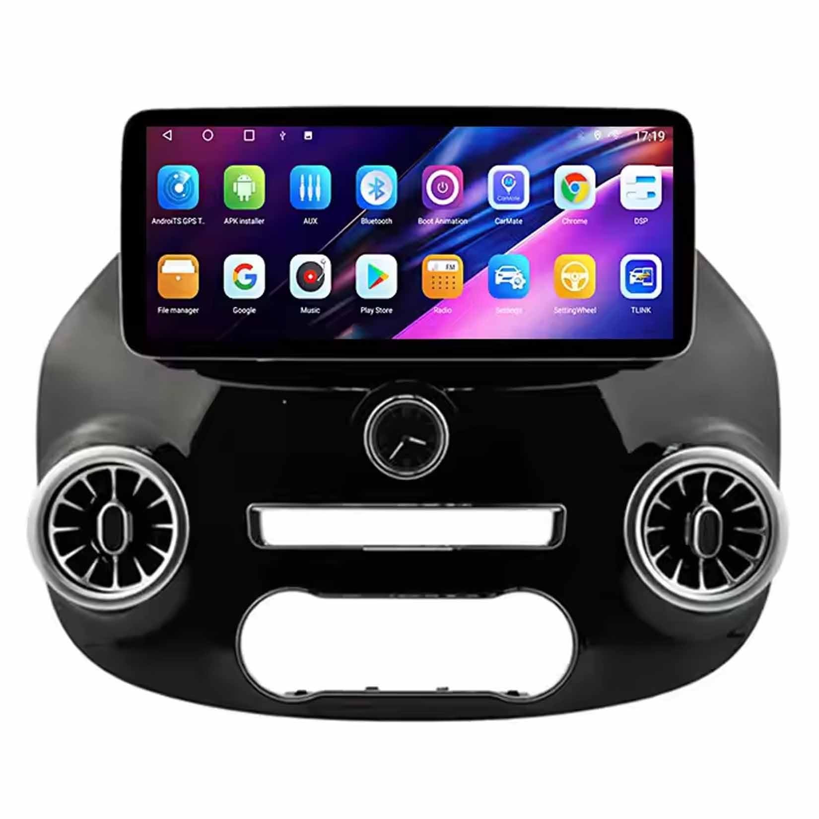 12.3 Zoll Android 14 Touchscreen Bildschirm Autoradio 2 Din für Mercedes Vito W447 2014-2022 mit Kabellosem Carplay Bluetooth GPS Navi Lenkradsteuerung Rückfahrkamera(F1 (2+32G))