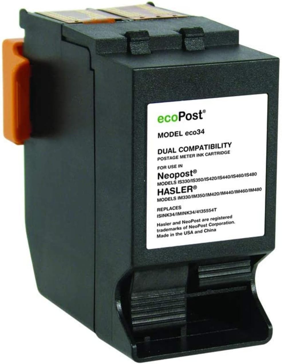 NeoPost IS330, IS350, IS420, IS440, IS460, IS480; Hasler IM330, IM350, IM420, IM440, IM460, IM480 - Inkjet Cartridge, Red ISINK34 / IMINK34 / 413555T