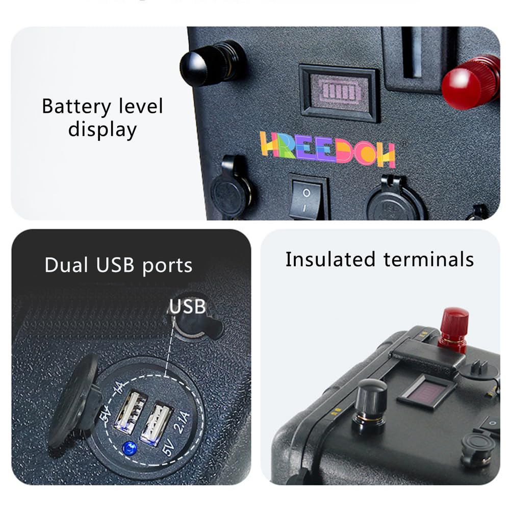 Akumulator LiFePO4 12 V 24 V Akumulator litowo-żelazowo-fosforanowy 60AH 100AH ​​150AH 200AH z ładowarką do zestawu silnikowego 0-4800 W