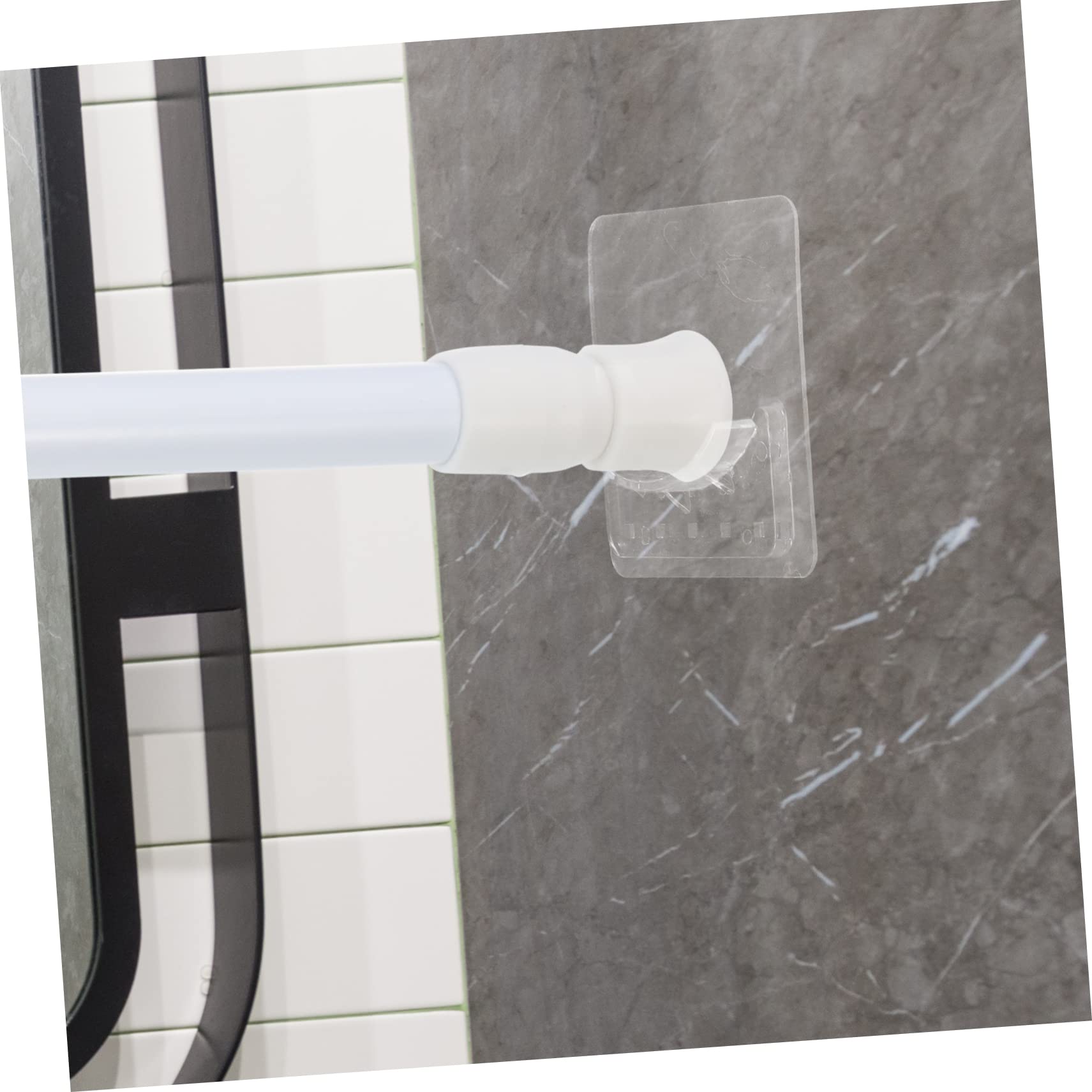 SOLUSTRE 18paires Support De Rideau De Autocollant De Supports De Tringle à Rideau Adhésifs Sans Perçage Pour Salle De Bain Fixation Facile Et Pratique Transparent
