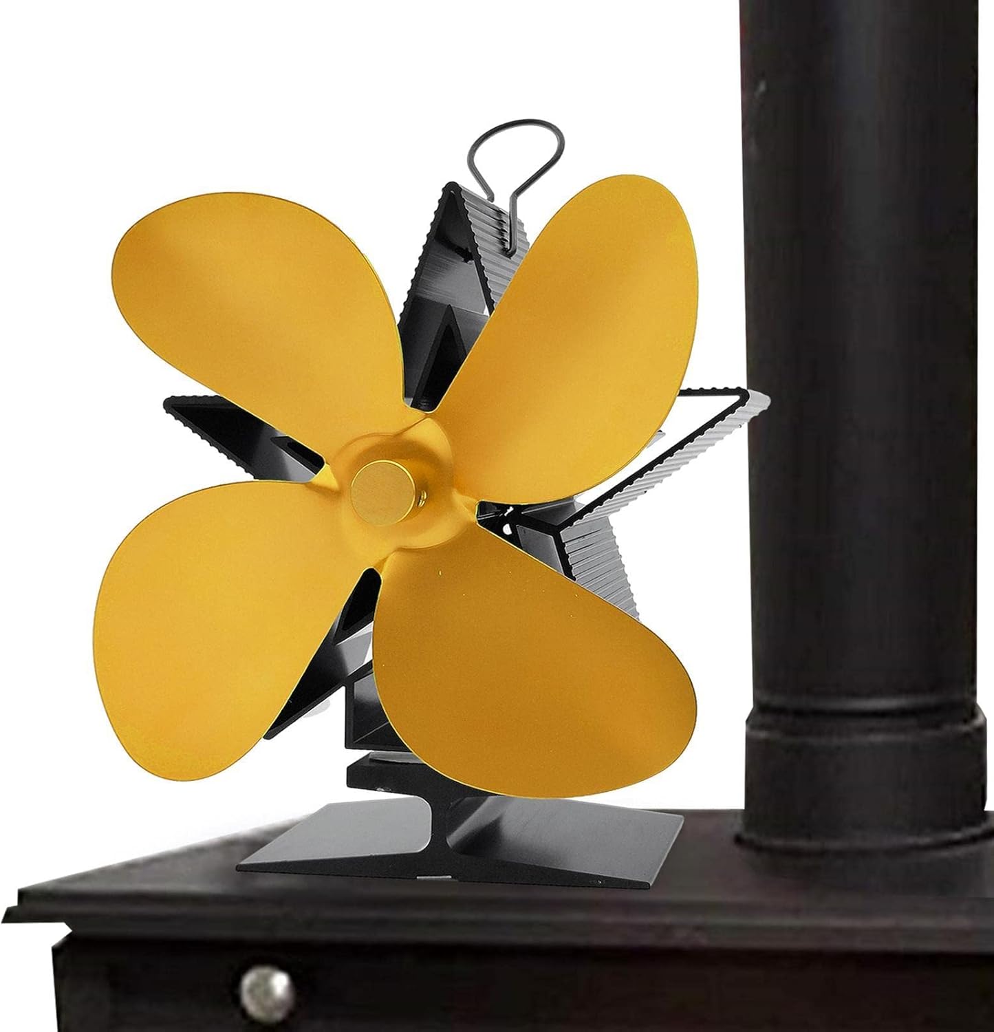 Amazon.co.jp 薪ストーブ ファン 四つ葉ウォーマー薪ストーブ暖房ファン 家庭用青銅製熱電ファン省エネブラッククリスマス