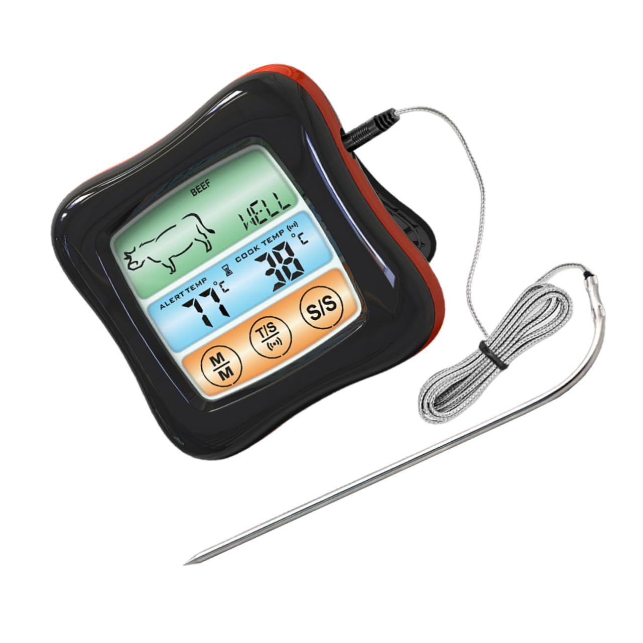 PRETYZOOM Reliable Meat Thermometer Digital Kitchen Gadget BBQ Thermometer for Home Cooking