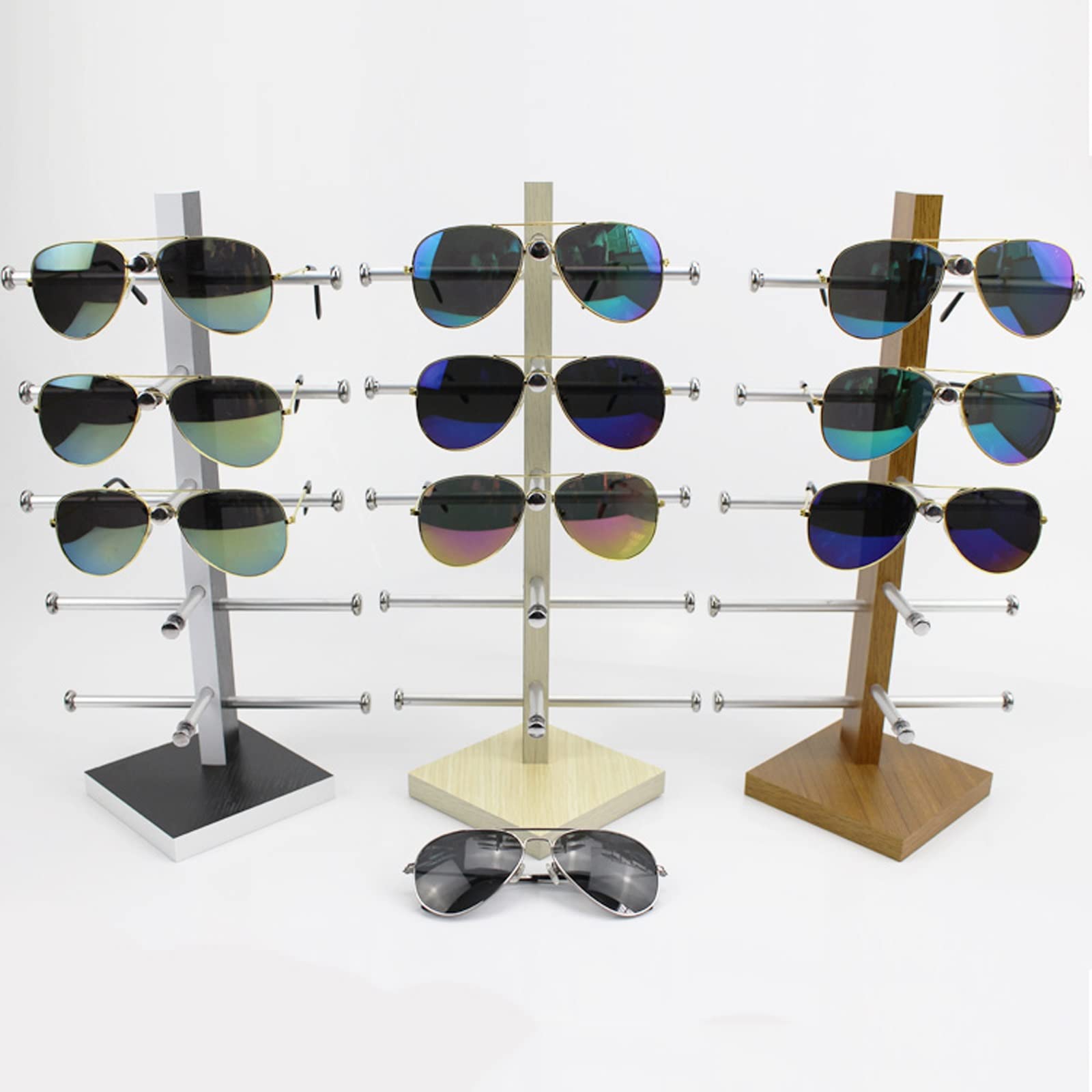 Brillenhalte 5-Paar-Sonnenbrille-Display-Stand-Sonnenbrille-Rack-Brillen-Stand-Tabletop-Retail-Eyewear-Speicher-Schmuck-Rack Brillenständer (Color : 1)