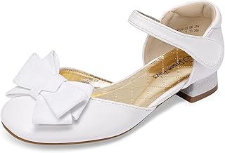 DREAM PAIRS Girls Ballerinas Princess Shoes School Shoes Party Wedding Shoes Summer with Bow and Low Heel
