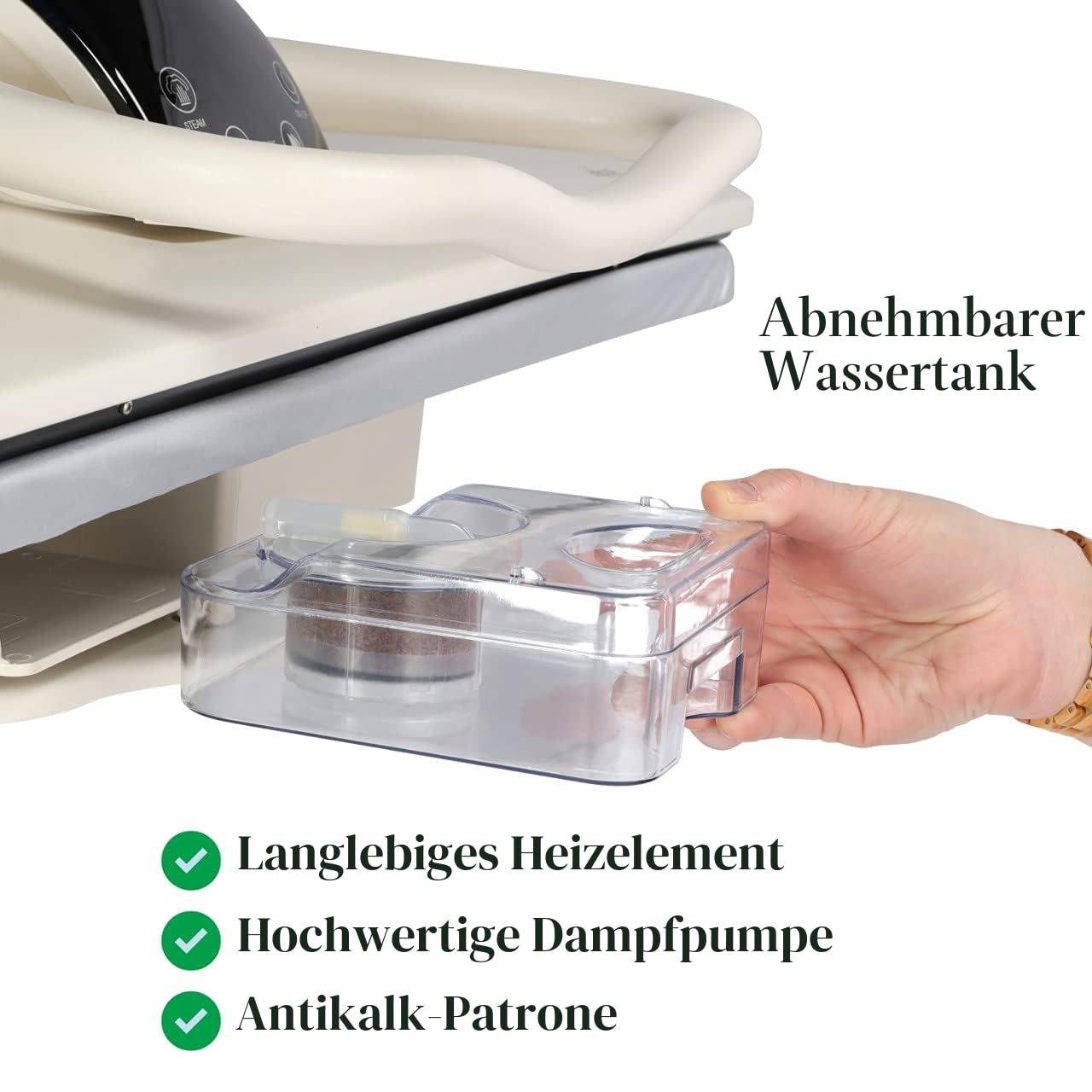 Speedypress Dampfbügelpresse 71HD, silber/schwarz, robust, professionell, 68 cm, mit Ständer