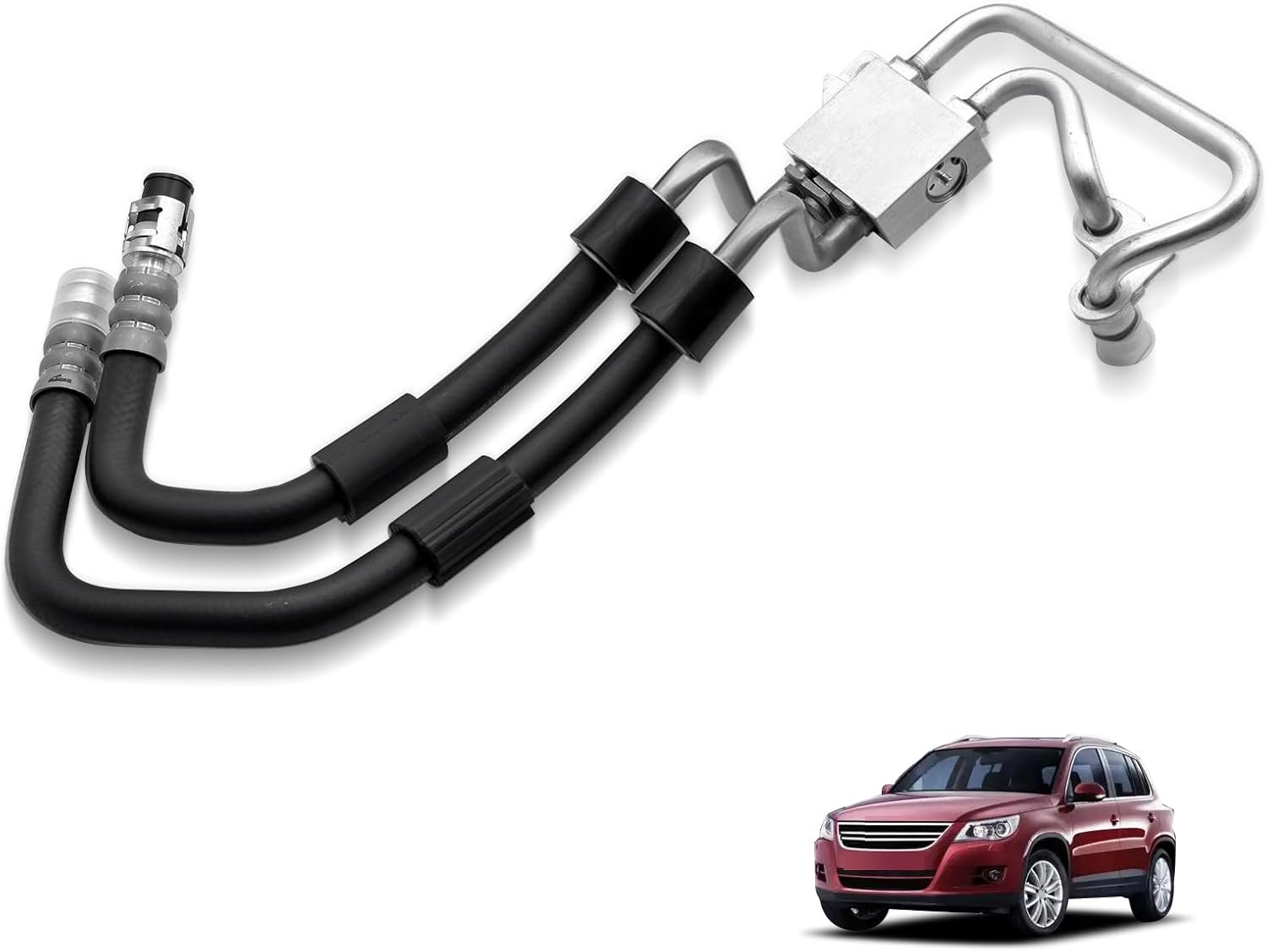 5N0317027B Transmission Oil Cooler Line Temperature Valve Assembly Replacement for Tiguan 2008-2011 6-Speed Automatic Gearbox AQ450 Replaces#5N0317825A