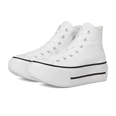 Converse Chuck Taylor All Star Lift Double Stack Lace up Boots White/Black/White