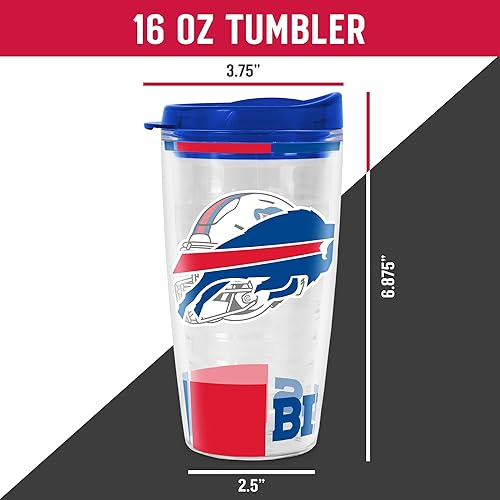 Miniatura 337 de Rico Industries NFL - Vaso clásico de fútbol americano de doble pared, 16 oz o 20 onzas, tapa W