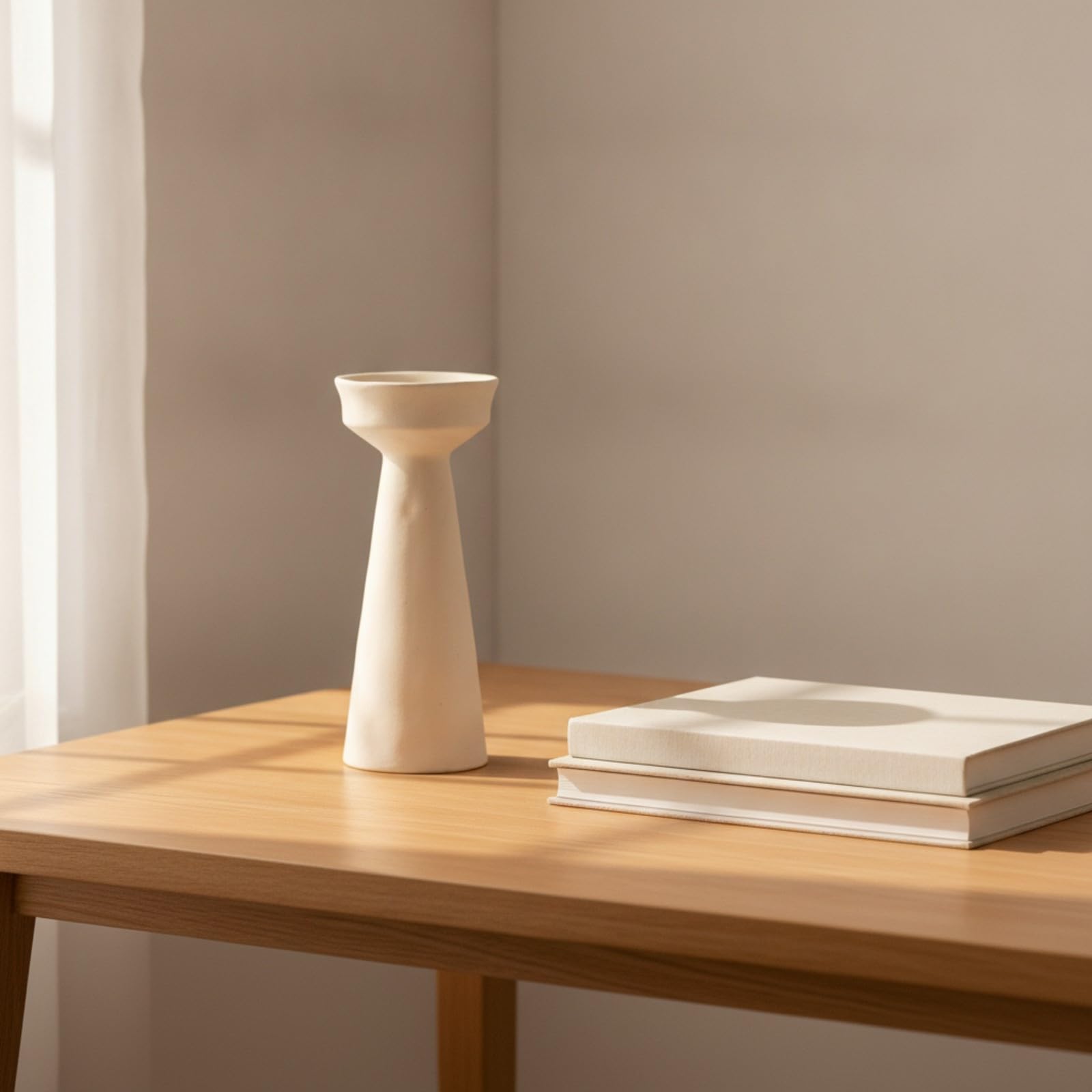 Portavelas Cerámica Estable | perficie Esmaltada, Portavelas con Base Ancha, Soporte Cerámica para Vela, Salón, S