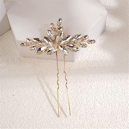 Miniatura 3 de Horquillas para el pelo de cristal de boda, con forma de lágrima, diamantes de imitación, accesorios para el cabello de boda para niñas de flores,