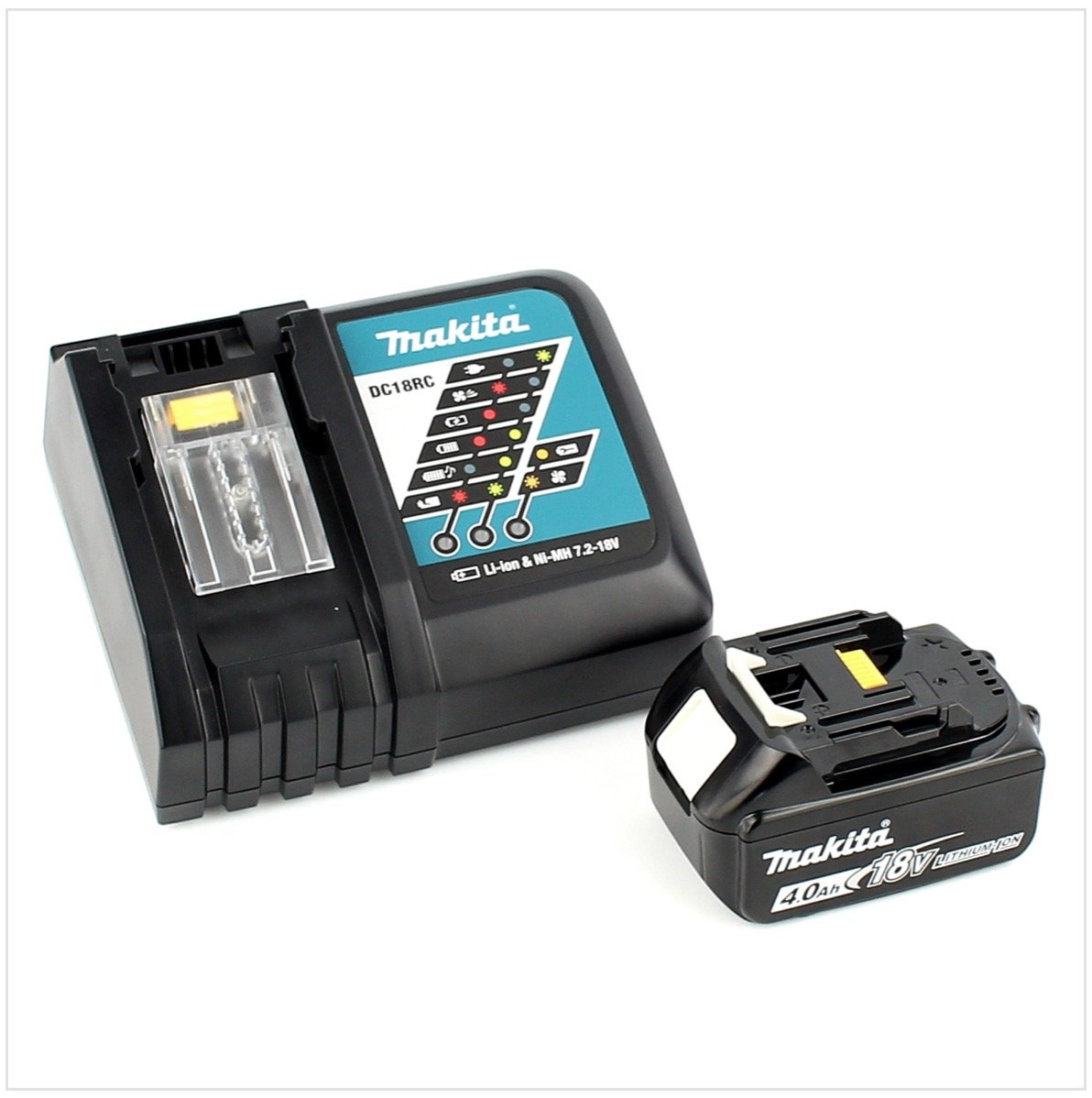 Makita DTW 1002 RM1J 18 V bezszczotkowa akumulatorowa wkrętarka udarowa z obudową Makpac + 1 x akumulator BL1840 4,0 Ah + szybka ładowarka DC18RC
