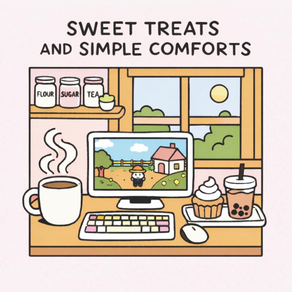 Sweet Treats and Simple Comforts: A Bold and Easy Coloring Book of Delicious Snacks, Coffee Nooks, and Minimalist Kitchen Setups | Thick Lines for ... Gamers (The Cozy Corner: Bold & Easy Moments)