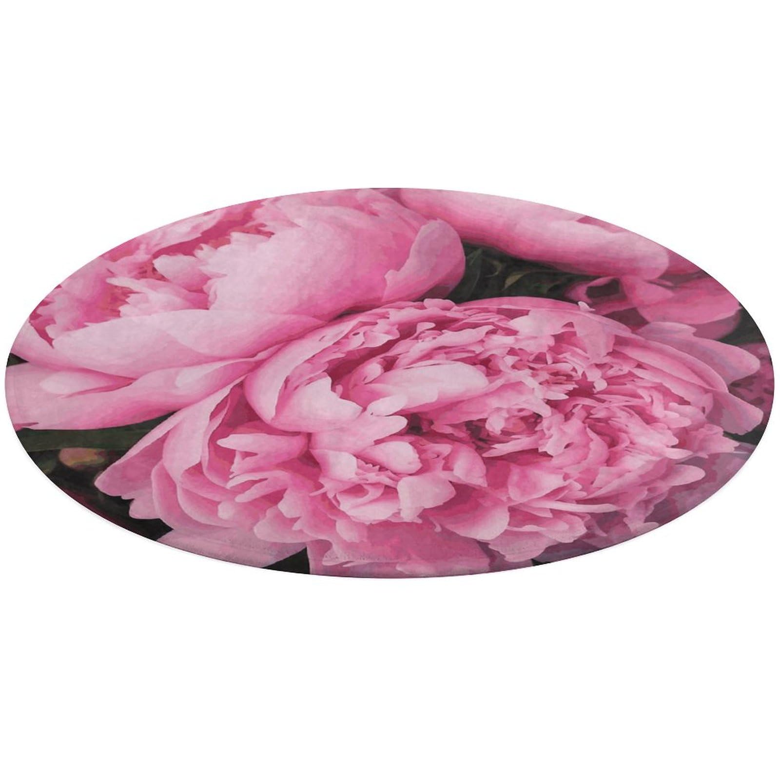Alfombra pequeña de peonías rosas: adiós a los suelos fríos en el baño