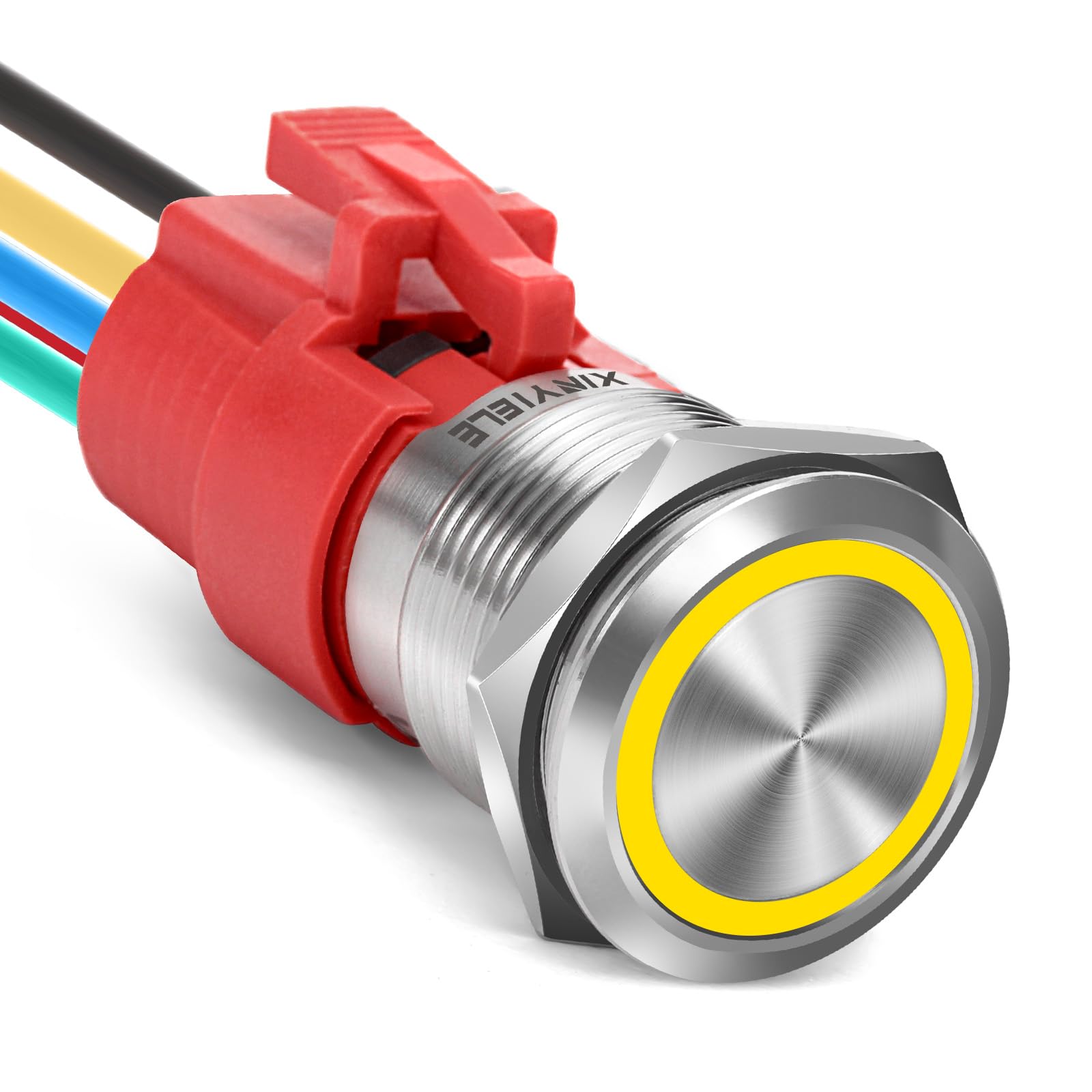 Push Button Dc Snapklik.com : XINYIELE 19MM Latching 12V DC Push Button Switch On/Off ...