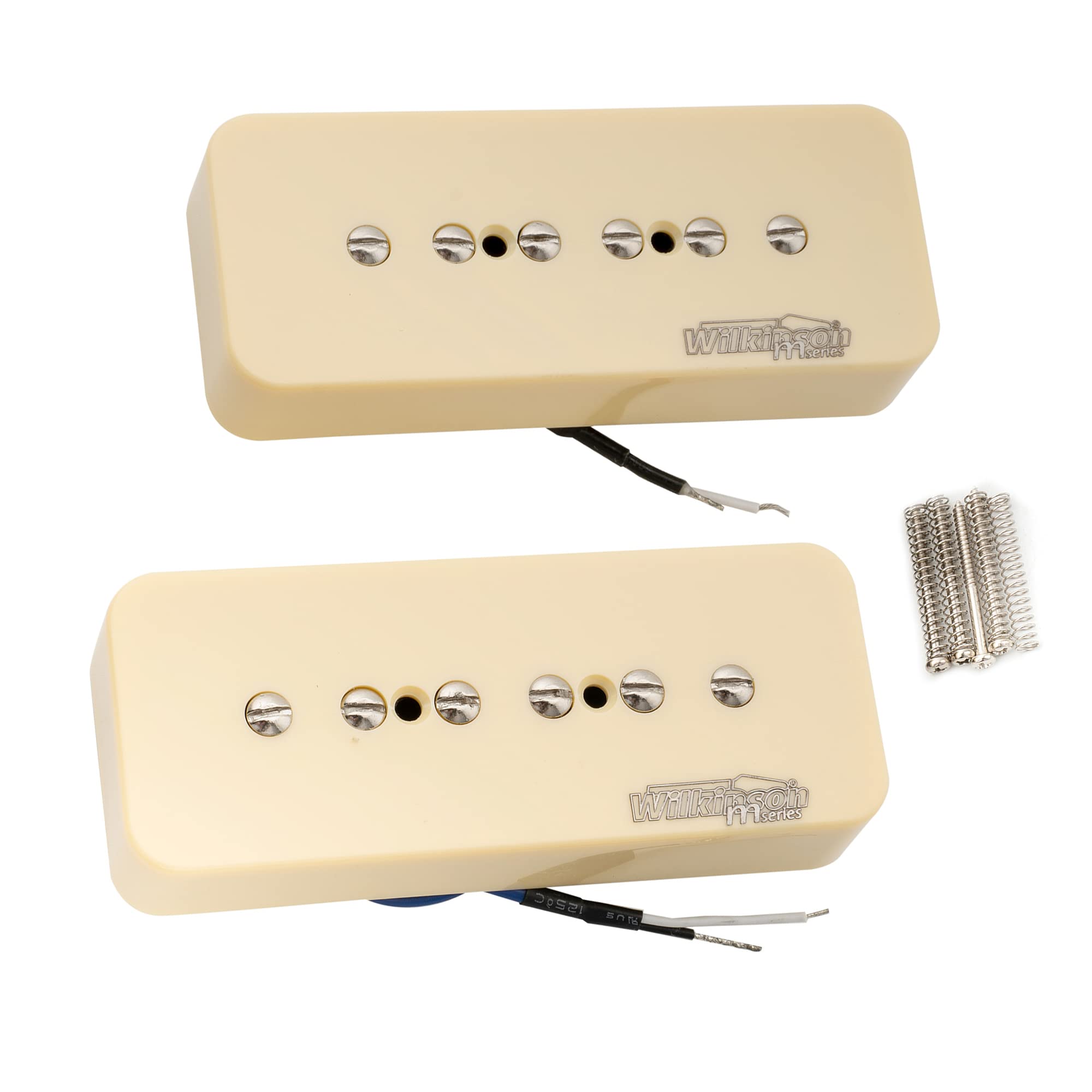 Wilkinson WO90 Ceramic P90 Soapbar Pickups Set for Les Paul SG Electric Guitar, Cream