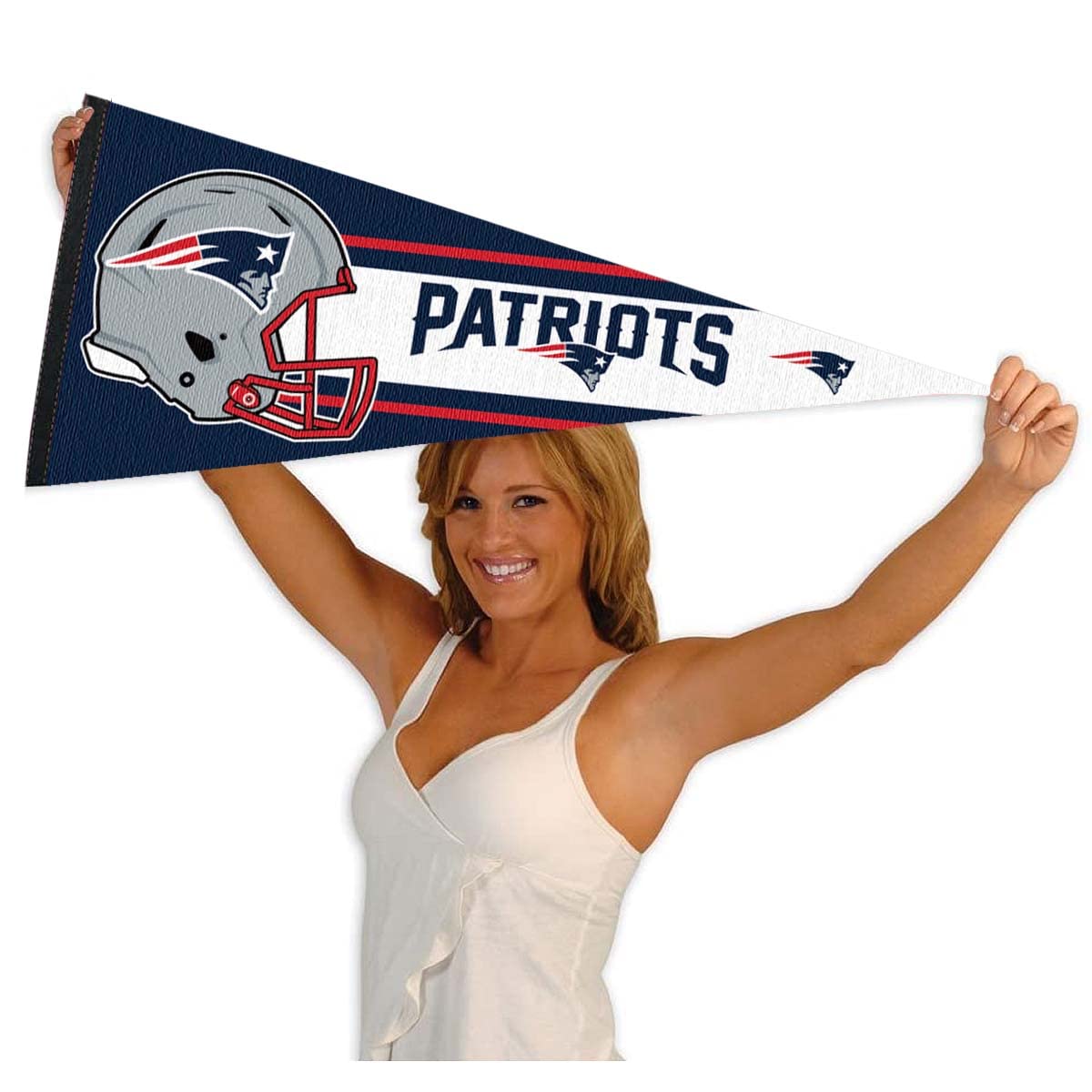 Fanion Vintage New England Patriots NFL - 12x30 Pouces - 1985 - Livraison Gratuite