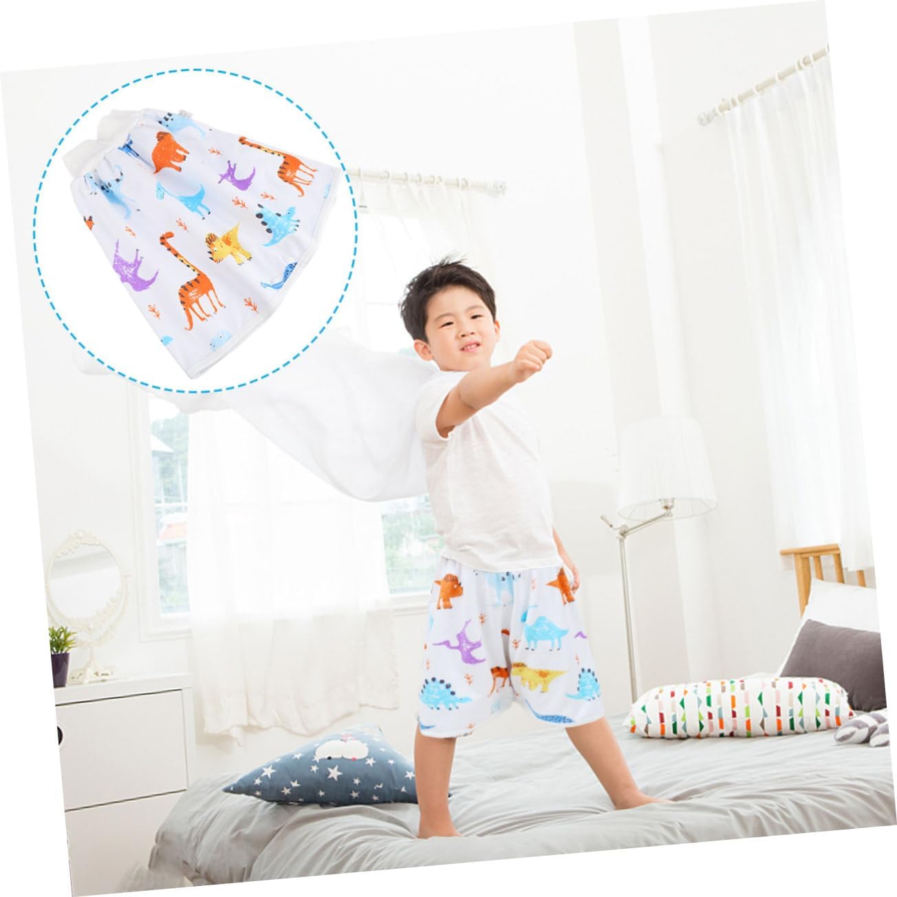 Hemoton 1pc High-waist Comfortable Folding Diaper Skirt for Leak Skin-friendly Nappy Skirt White for Daycare and Sleep