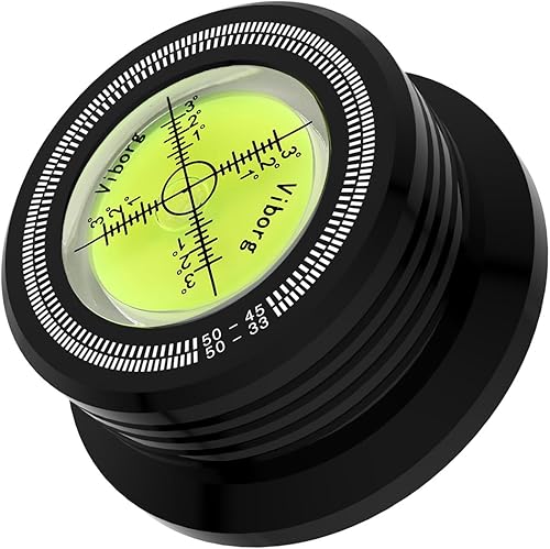 Miniatura 7 de Viborg LP528B - Estabilizador de disco Phono LP de peso récord, nivel de tocadiscos negro de 50 Hz, 9.88 oz (9.9 onzas) HiFi 3 en 1 con abrazadera