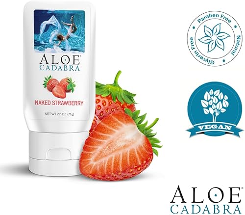 Miniatura 13 de Aloe Cadabra Lubricante personal saborizado e hidratante vaginal, lubricante orgánico de aloe comestible para hombres, mujeres y parejas, no mancha