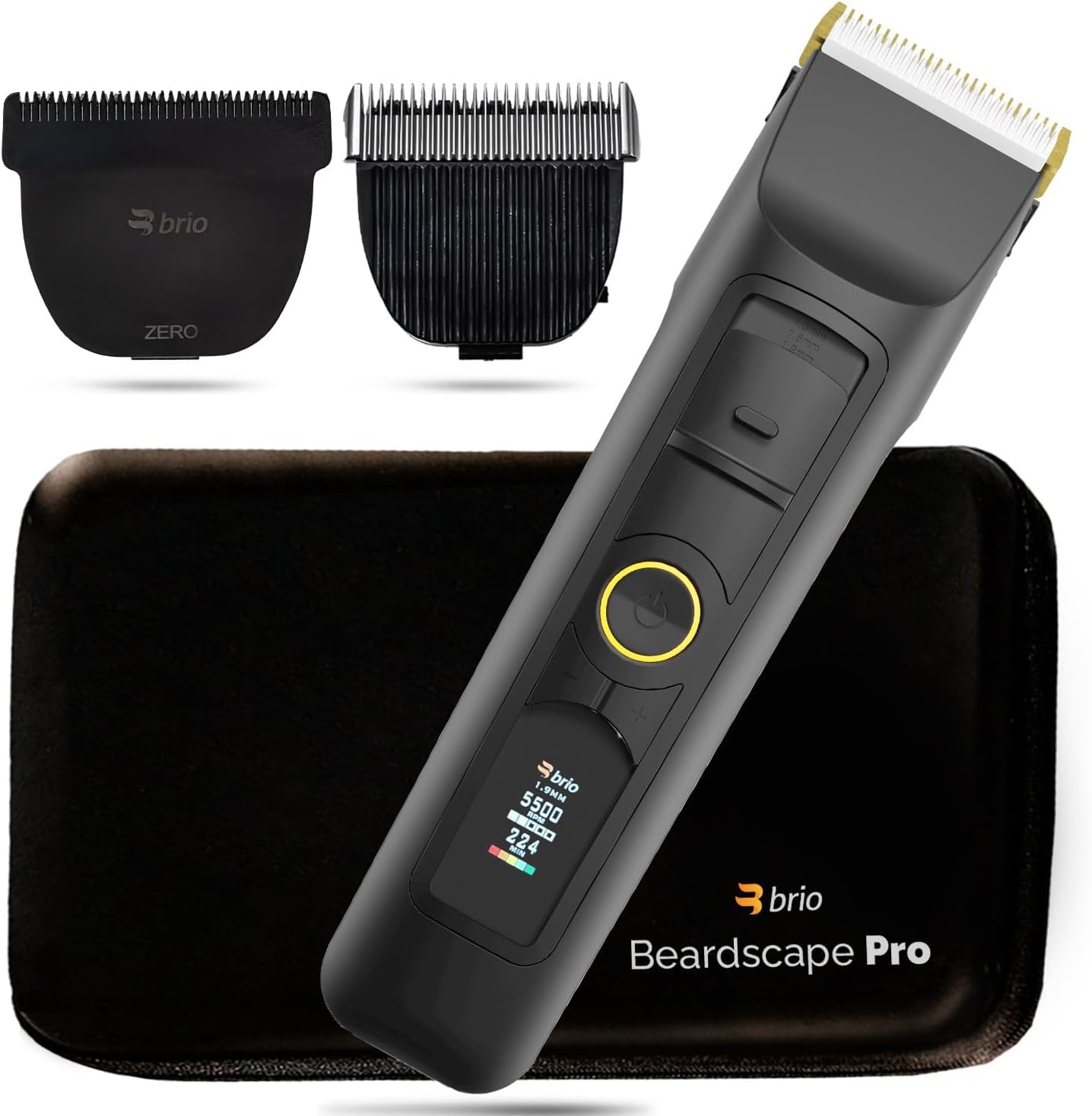 Brio Beardscape V2 Black Bundle Zero Blade Body Blade & Travel Case | Adjustable Ceramic Blade & Length Guards Zero Blade Body Blade Pro Travel Case Complete Grooming Kit product thumbnail 2