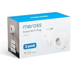 Mejor Enchufe Inteligente 2021 Meross Enchufe Inteligente WiFi 16A 3840W, con Control Remoto Meross app, Compatible con HomeKit Siri, Alexa, Google Assistant y SmartThings, WiFi Smart Plug, Paquete de 2