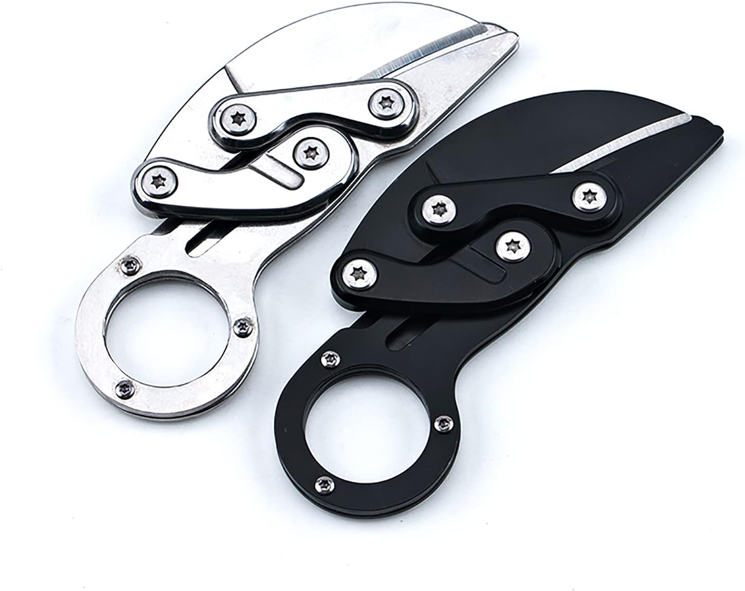 DAOCUTORK Karambit Knife, Stainless Steel Fixed Blade Knife and Mechanical claw knife for Hunting Camping and Field Survival (Stainless Steel Silver) : Sports & Outdoors