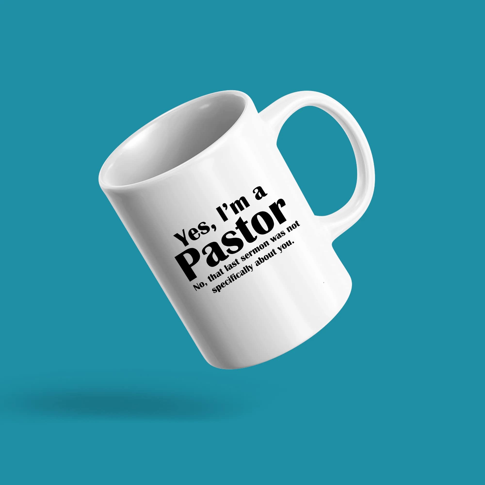 Yes, I'm A Pastor Sermon Coffee Mug Minister Preacher Sarcastic Funny Ceramic Cup Novelty Drinkware 11 Oz White