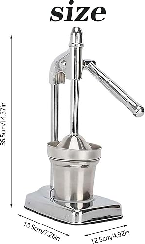 Miniatura 7 de Exprimidor manual de hierro fundido, exprimidor manual de cítricos manual de acero inoxidable de hierro fundido, encimera de alta resistencia, fruta