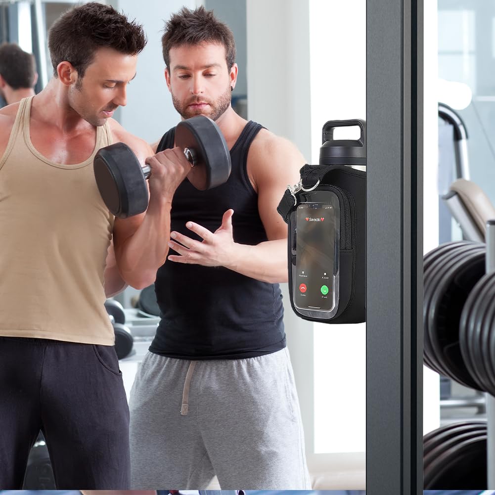 Tiiyee Sac Magnétique Sport, Sac Magnetique Salle de Sport avec Sangle | Réglable et Compartiment Téléphone Porte Gourde Magnetic pour Femmes et Hommes Gym Bag pour Voyages Fitness Sport