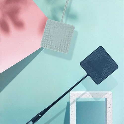 Miniatura 5 de ECOESPTI Matamoscas de mango largo, 3 matamoscas de mango largo, matamoscas de plástico duradero con pinzas