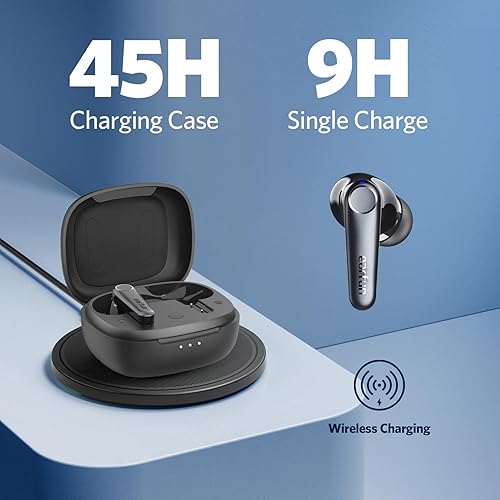 Miniatura 9 de EarFun Auriculares inalámbricos 2S gratis, auriculares Bluetooth con graves profundos Air Pro 3 Auriculares con cancelación de ruido, sonido