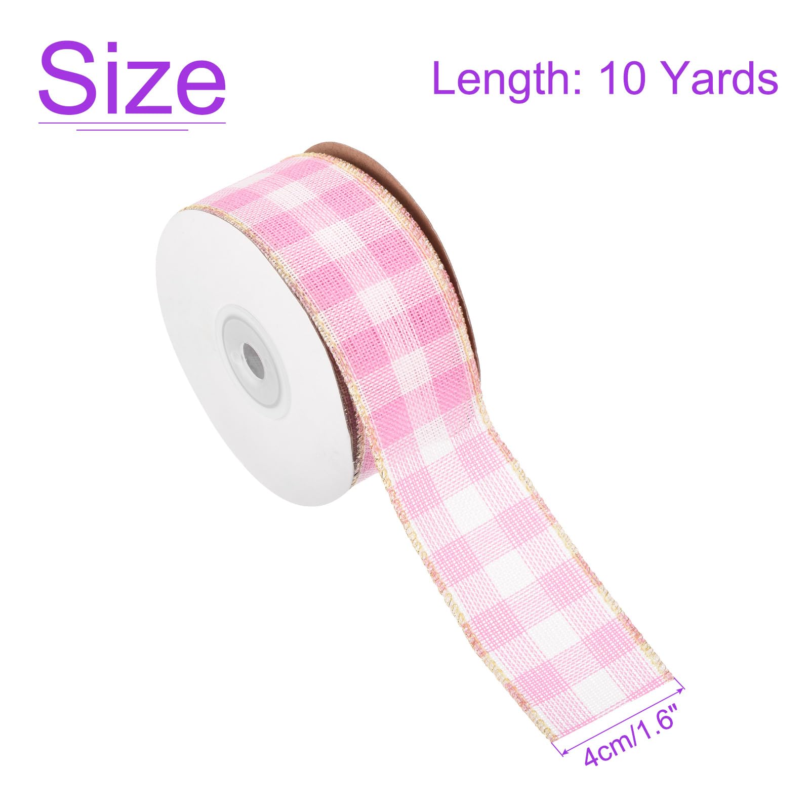 DMiotech 1.6 Inch 10 Yards Gingham Ribbon - Image 3