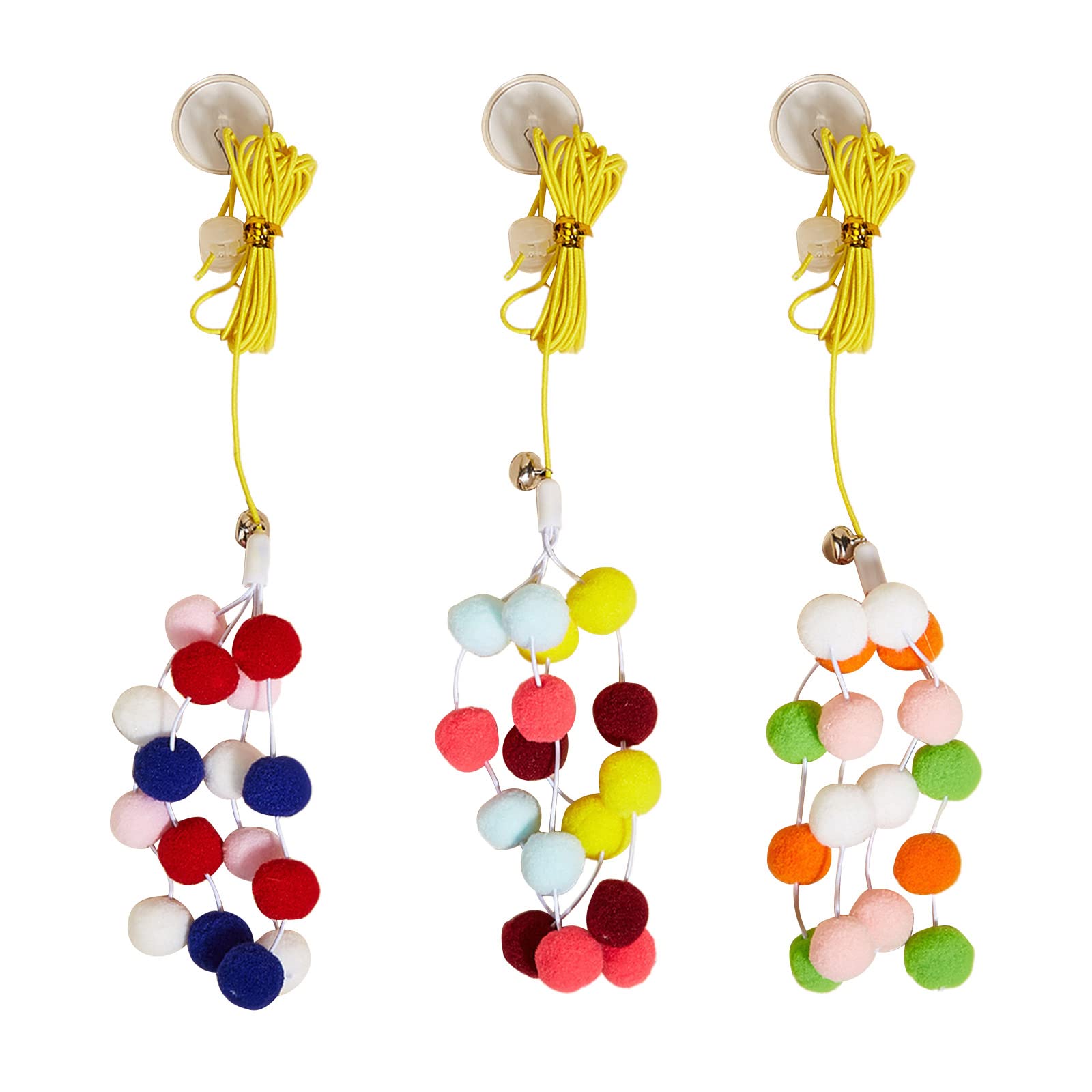 Cats Bouncing Toy Hanging Door Cats Scratch Rope Scratch Rope Cats Teaser and Exercise Toy Pompoms