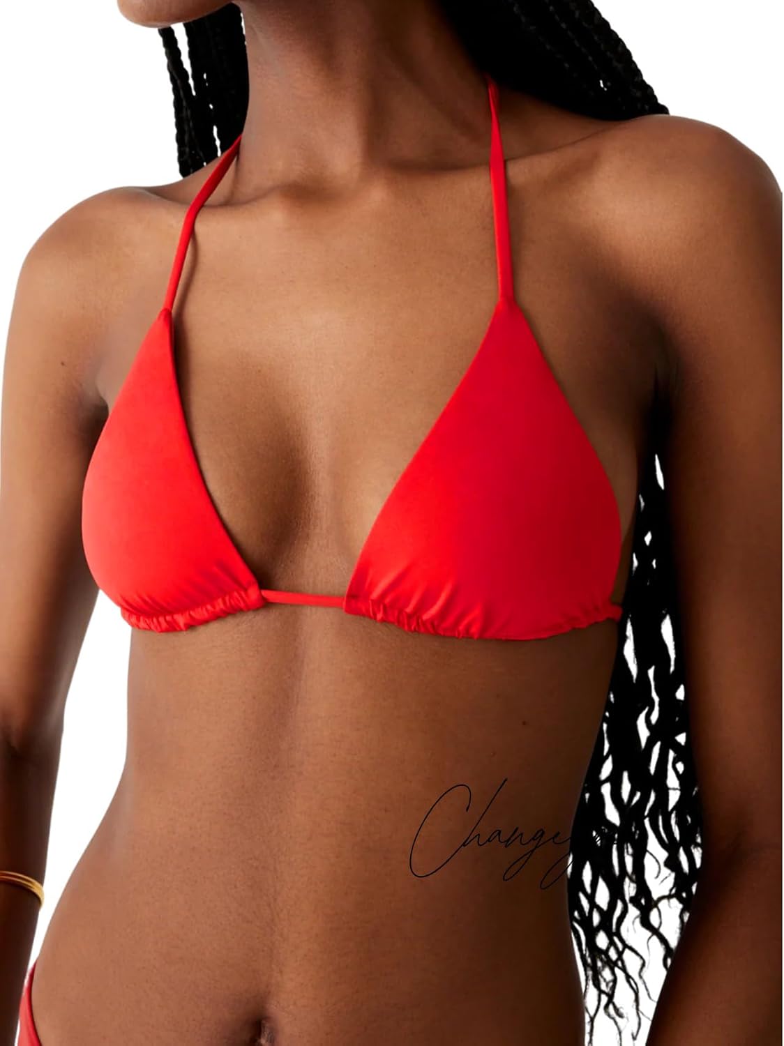 Triangle Bikini Tops for Women Halter String Bathing Suit Tops Sexy Brazilian Black White Swimsuit Top