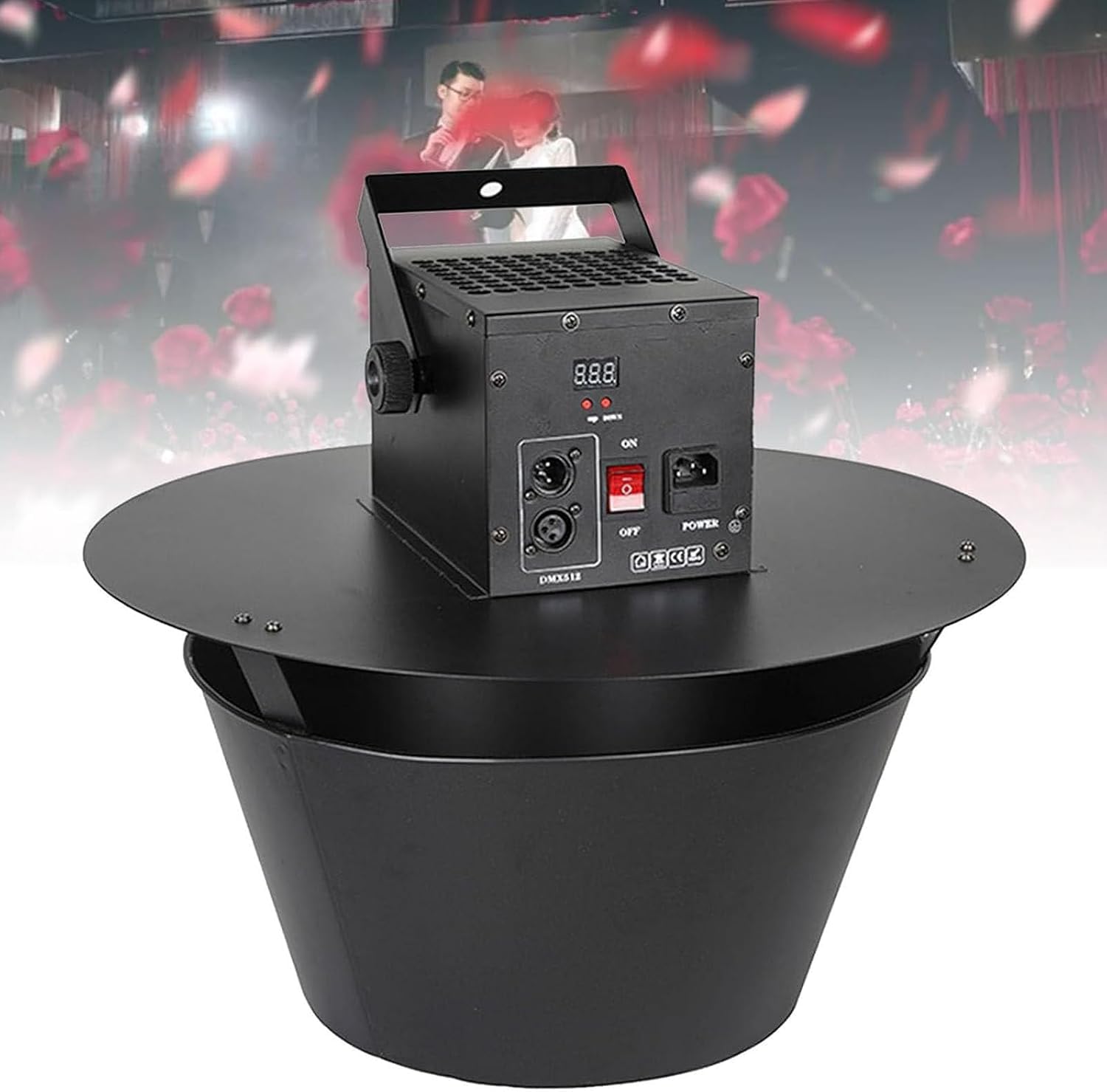 Spara coriandoli elettrico da 200 W, lanciatore di petali, con telecomando wireless, ideale per matrimoni, concerti ed eventi sul palco.
