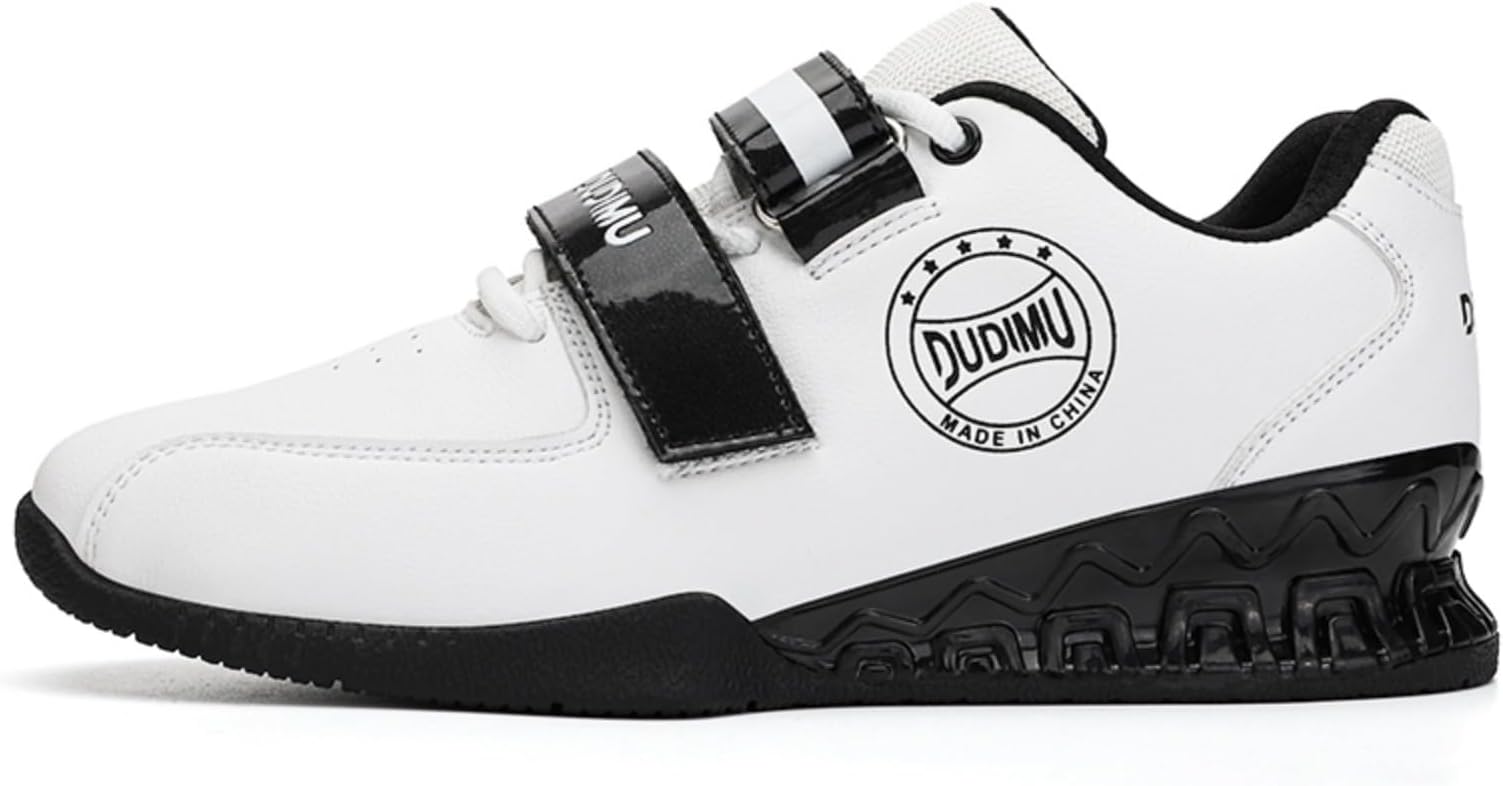 Weightlifting Shoes Mens Squat Shoes Powerlifting Footwear Heel-Supported Weight-Bearing Gym Lifting Gear Cross Training Heavy Squats Stiff-Soled Competition