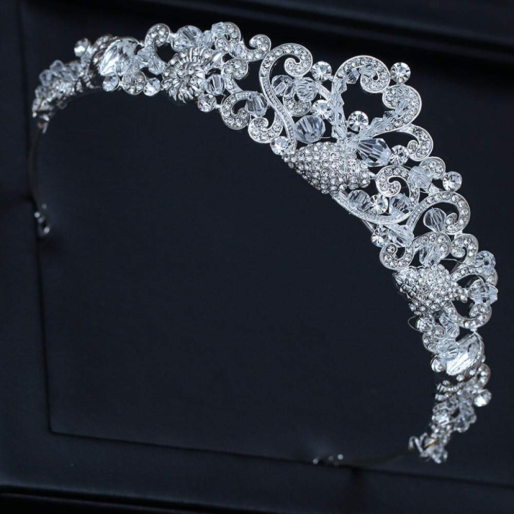 Tiara Ruinuo 316L'Alliage Coiffe La Couronne Mignon Conque Argent Femme Simple Fashion Mariage Accessoires Cheveux Serre-Tête Vintage Cadeau Parti