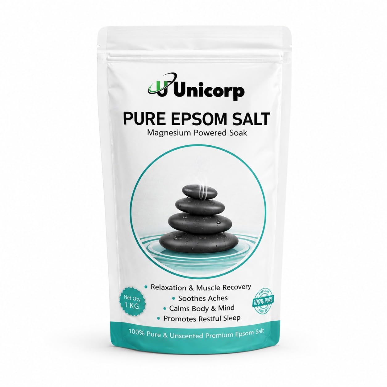 Unicorp Pure Epsom Salt 1 Kg | Magnesium Powered Soak |-picture-21
