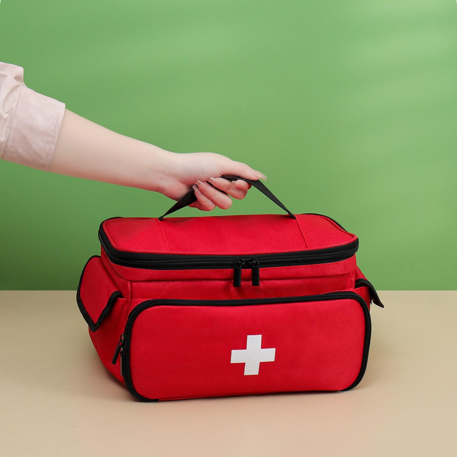 Portable kit Premier Secours, Grande Capacité Trousse Medicaments Voyage, Sac Familial de Rangement pour Médicaments, Organisateur de Premiers Secours, pour Maison,Voyages,l'école et la Camping